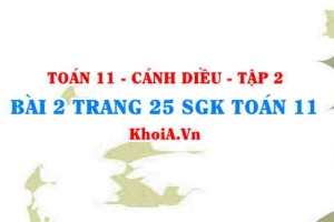 Bài 2 trang 25 Toán 11 tập 2 Cánh Diều